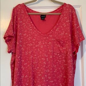 Torrid Floral Pocket Short Sleeve Tee Shirt